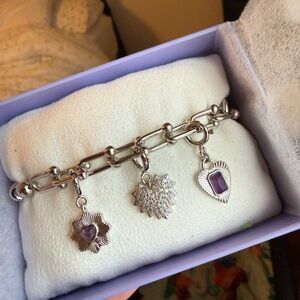 BP Charmelier bracelet genuine Diamonds & genuine amethyst